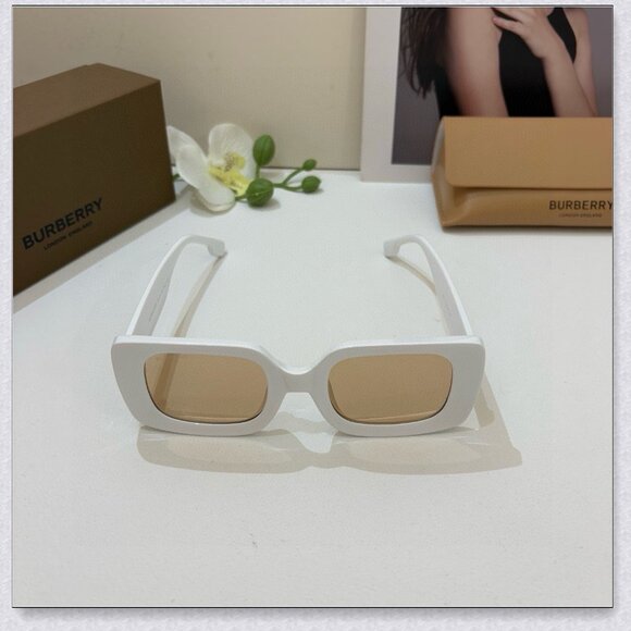 Burberry White Square Sunglasses